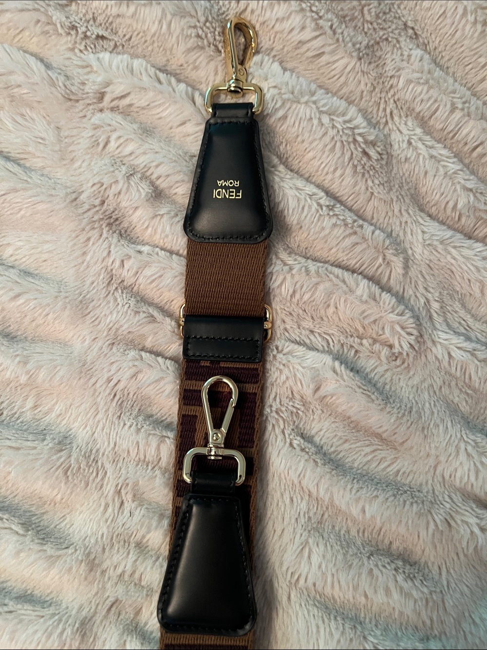 Authentic Fendi Brown Monogram Adjustable Messenger Bag Strap - Picture 14 of 15